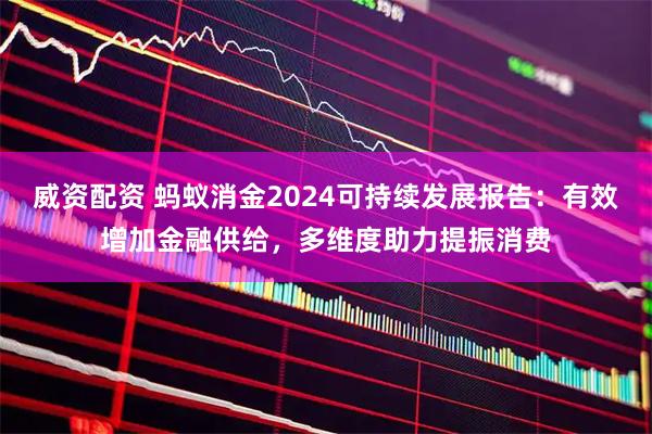 威资配资 蚂蚁消金2024可持续发展报告：有效增加金融供给，多维度助力提振消费